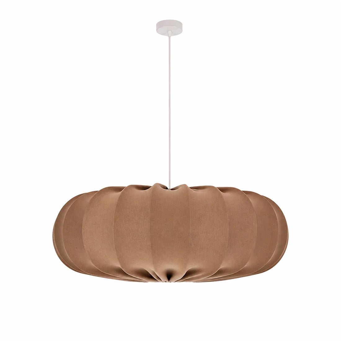 Suspension Abat-Jour Tissu Plissé Taupe · Dune