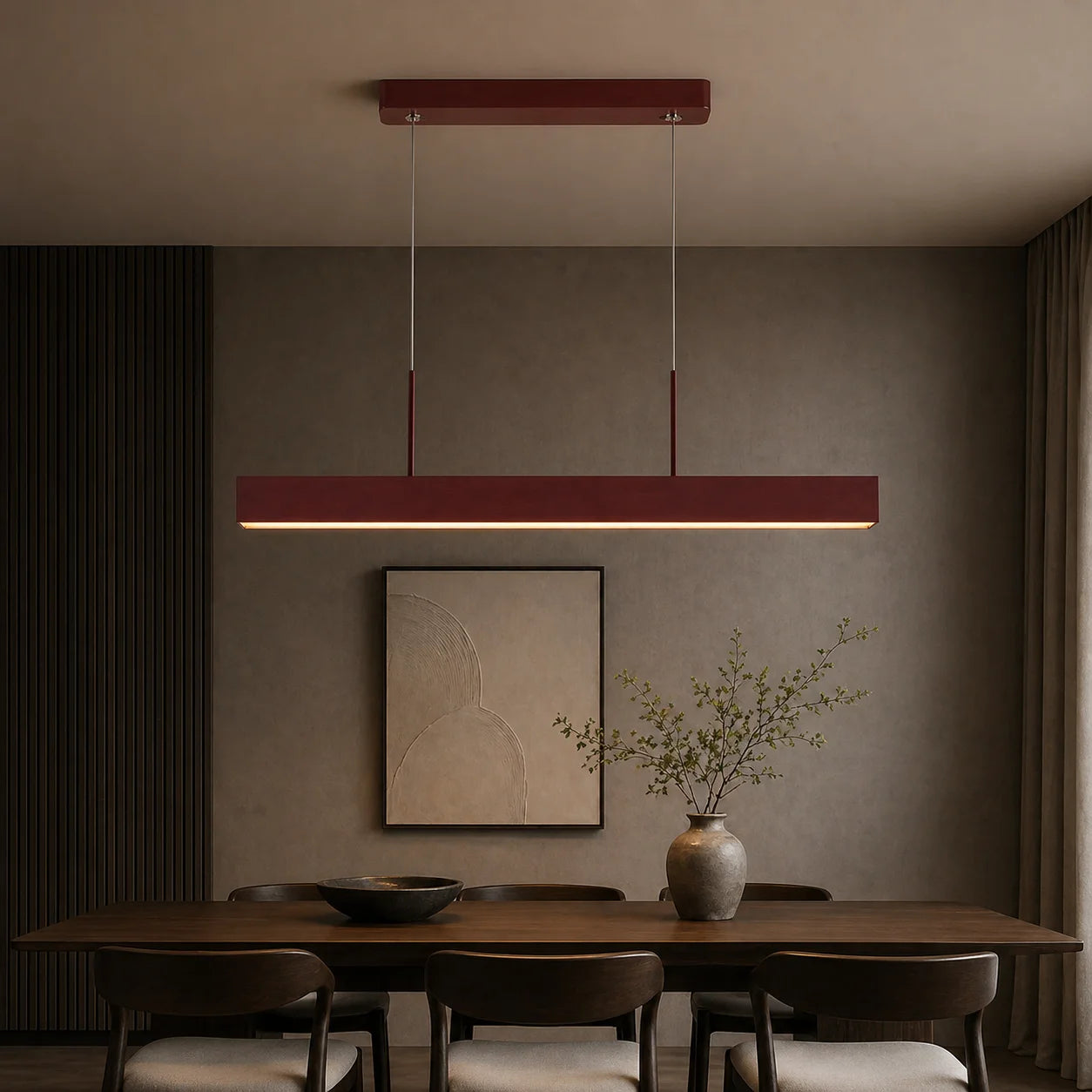 Suspension Linéaire LED Métal Bronze | Bromo