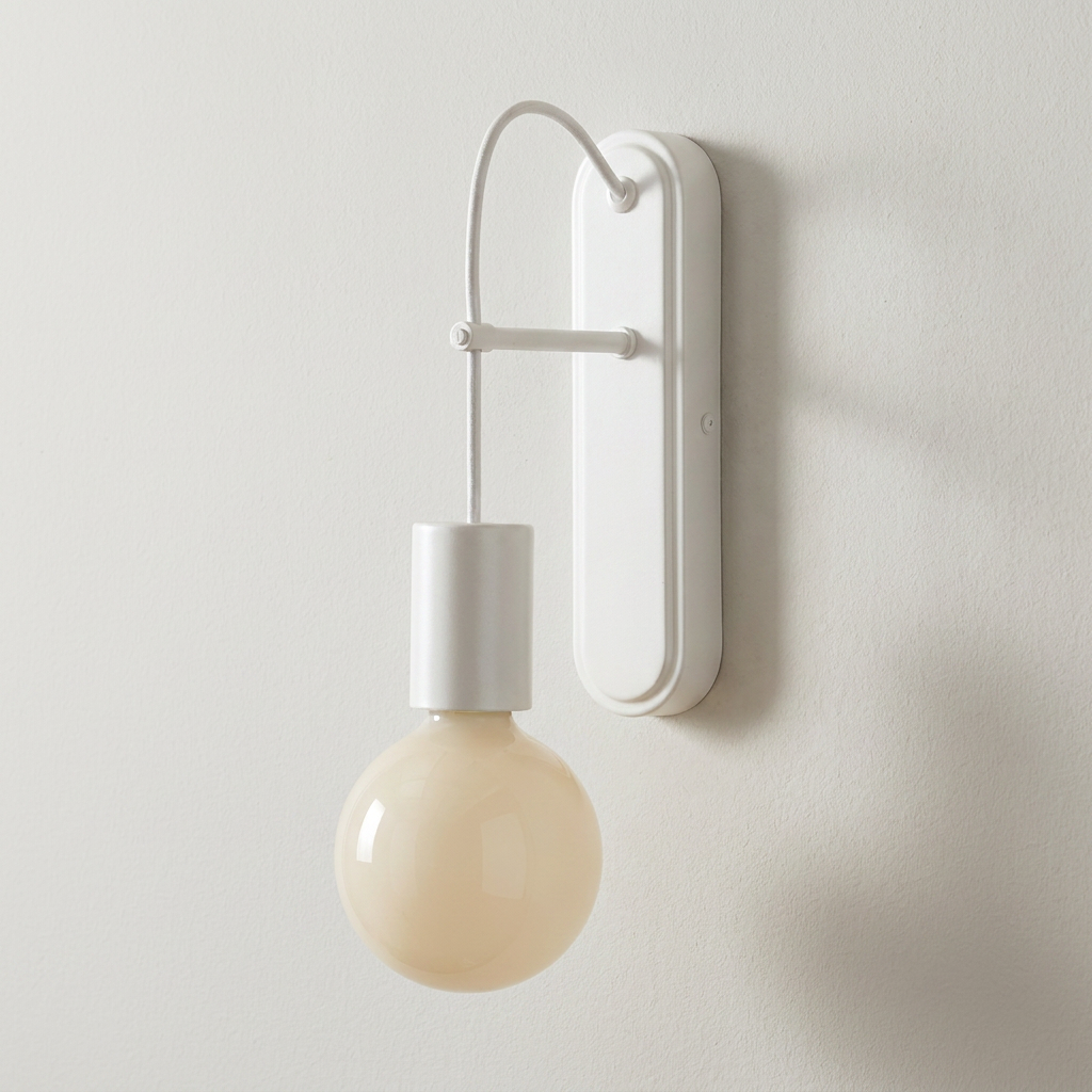 Applique murale métal mat blanc Alto — gros plan
