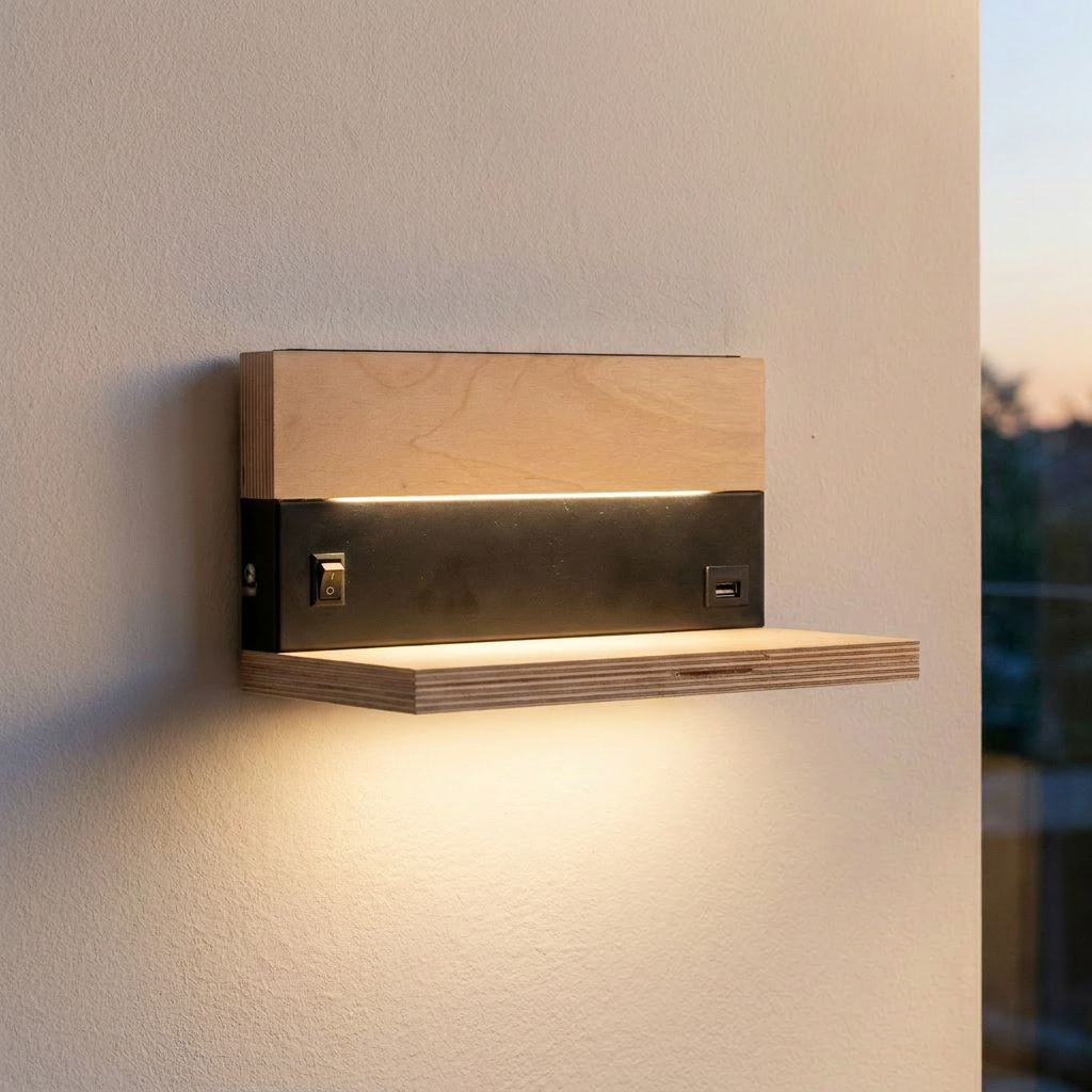 Applique murale 2 Lampes LED Anet — allumée en situation