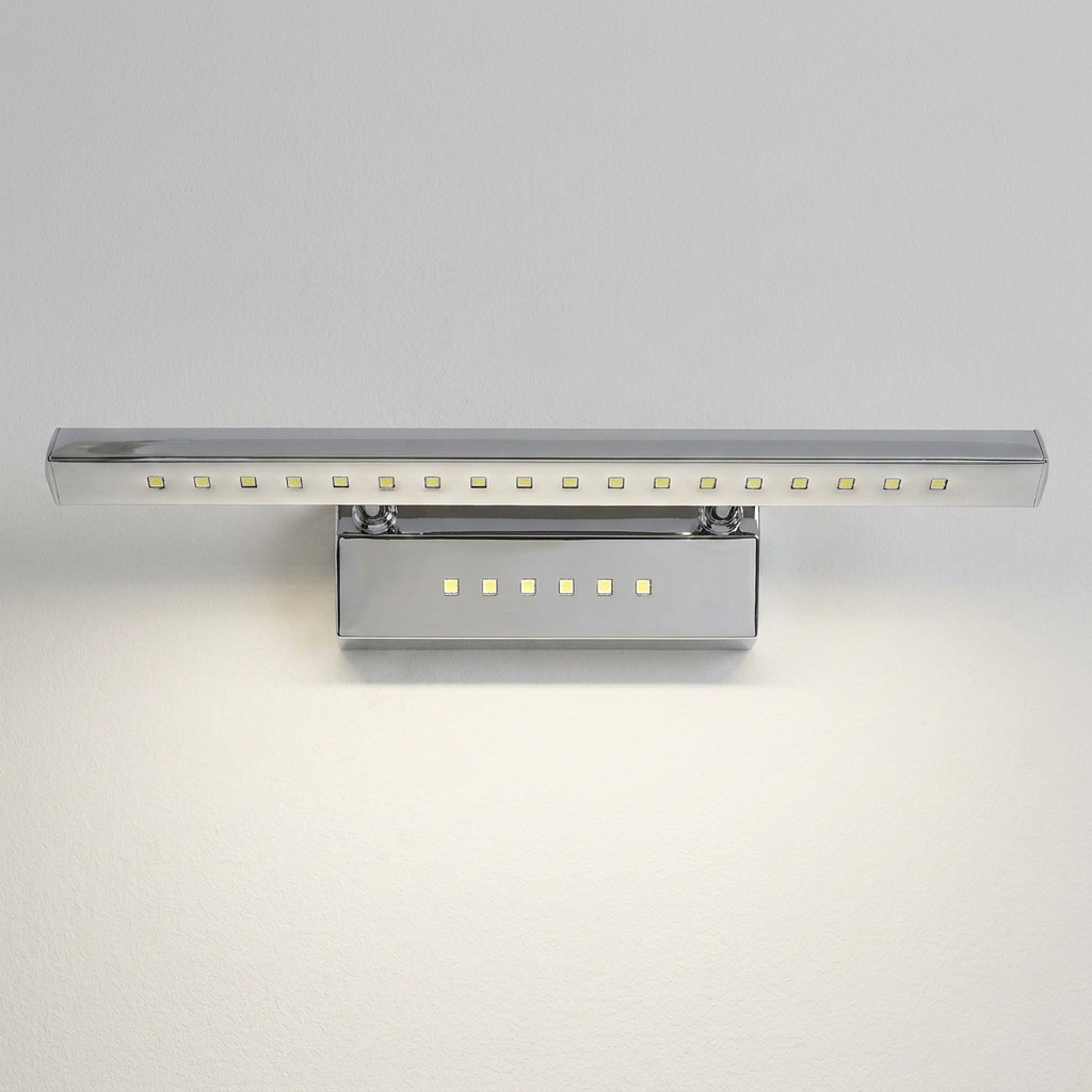 Applique murale 2 Lampes LED Acier Chromé | Forte — gros plan