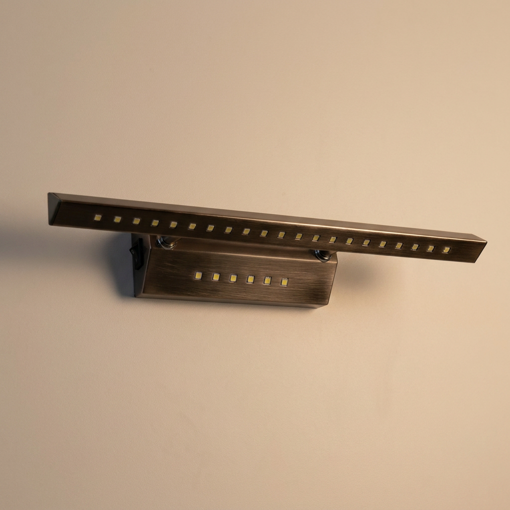 Applique murale 2 Lampes LED Acier Satiné | Forte — eteinte en situation