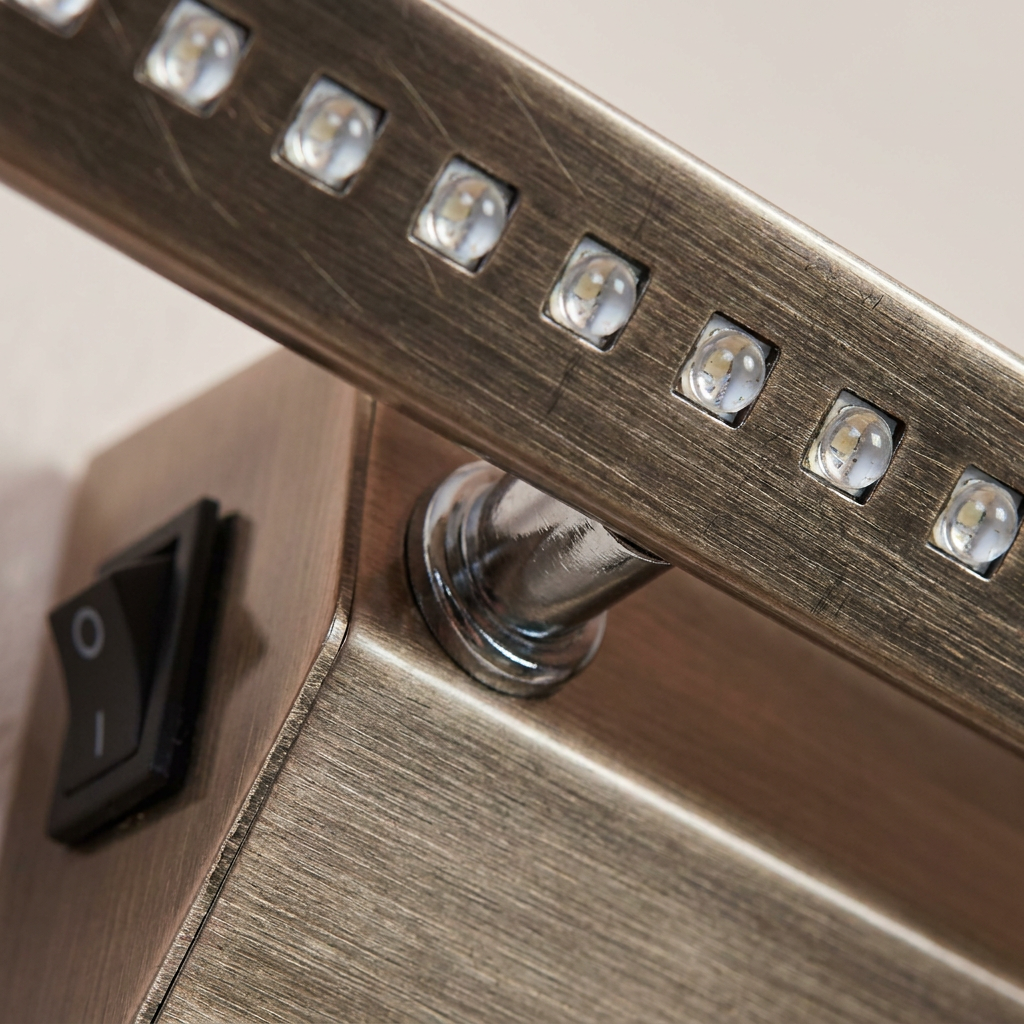 Applique murale 2 Lampes LED Acier Satiné | Forte — detail de la matiere