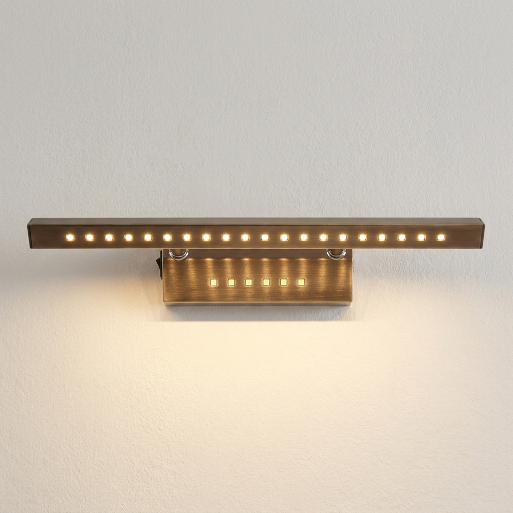 Applique murale 2 Lampes LED Acier Satiné | Forte — gros plan