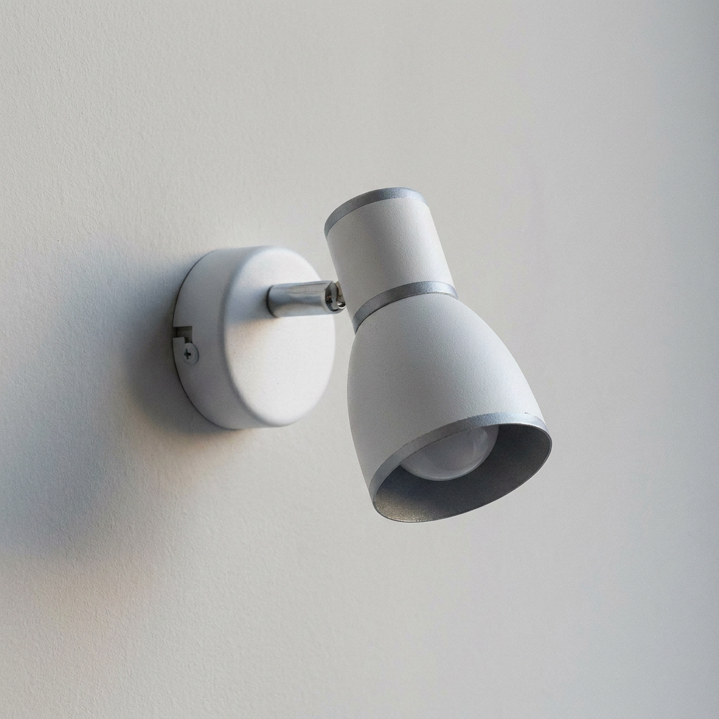 Applique murale Acier Blanc Chromé | Fido — eteinte en situation