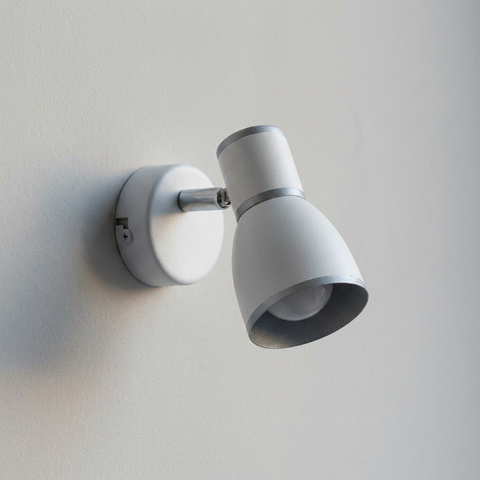 Applique murale Acier Blanc Chromé | Fido — eteinte en situation