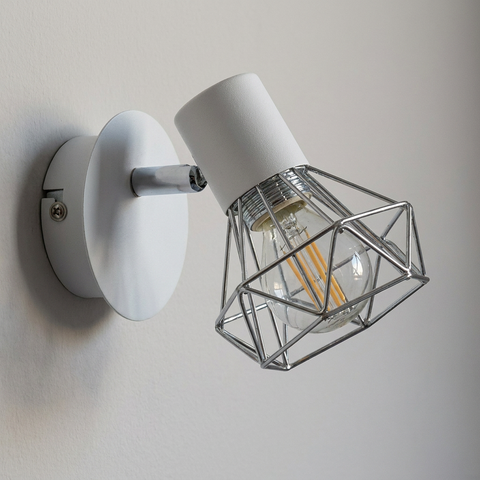 Applique murale Acier Blanc Chromé | Verve — eteinte en situation
