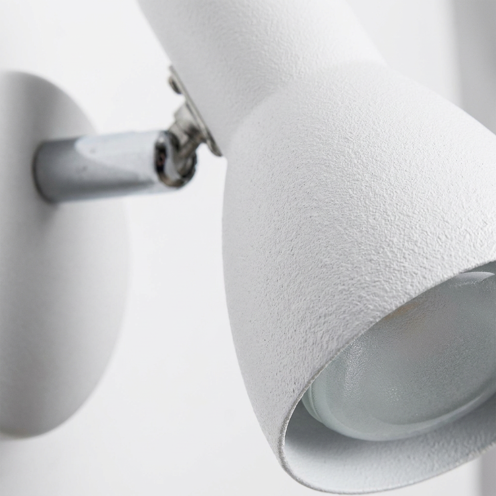 Applique murale Acier Blanc E14 | Picardo — detail de la matiere