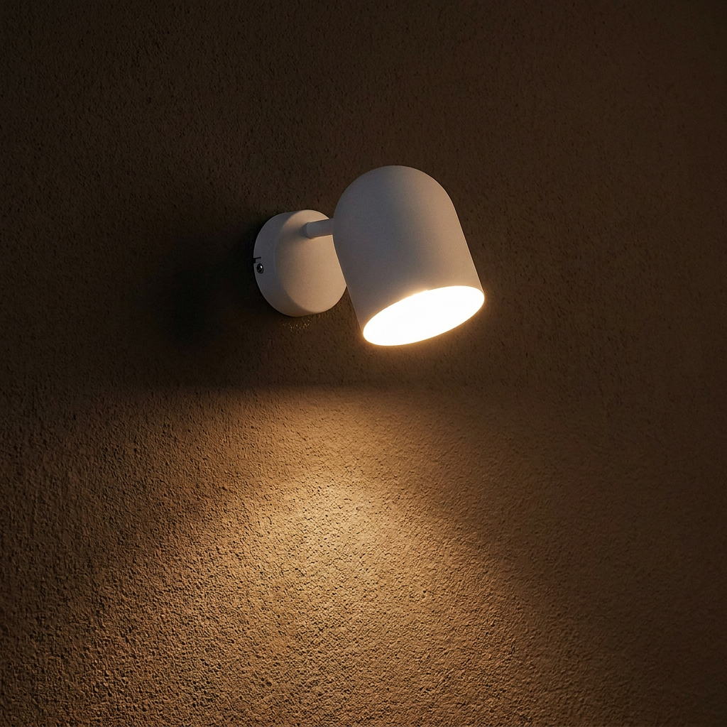 Applique murale Acier Blanc E27 | Azuro — ambiance tamisee