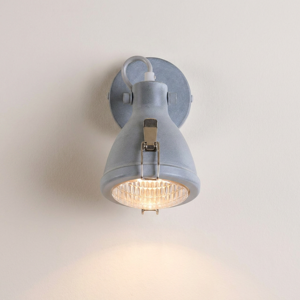 Applique murale Acier Gris E14 | Crodo — gros plan