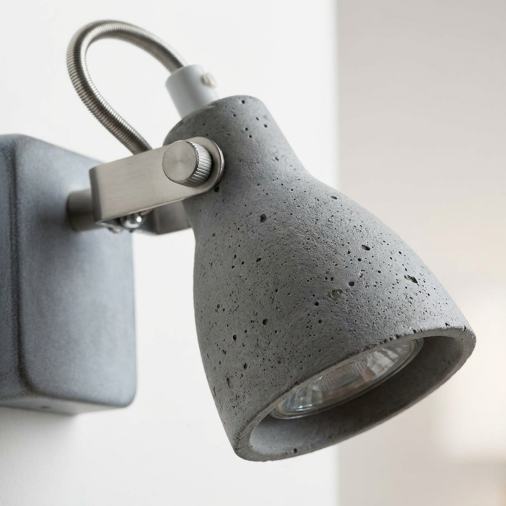 Applique murale Acier Mat Gris | Ash — detail de la matiere