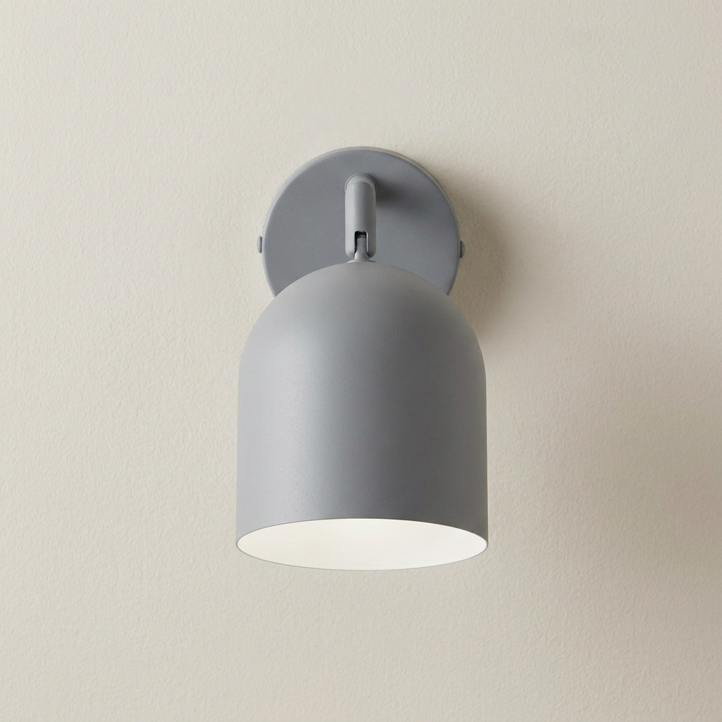 Applique murale Acier Mat Gris | Azuro — gros plan