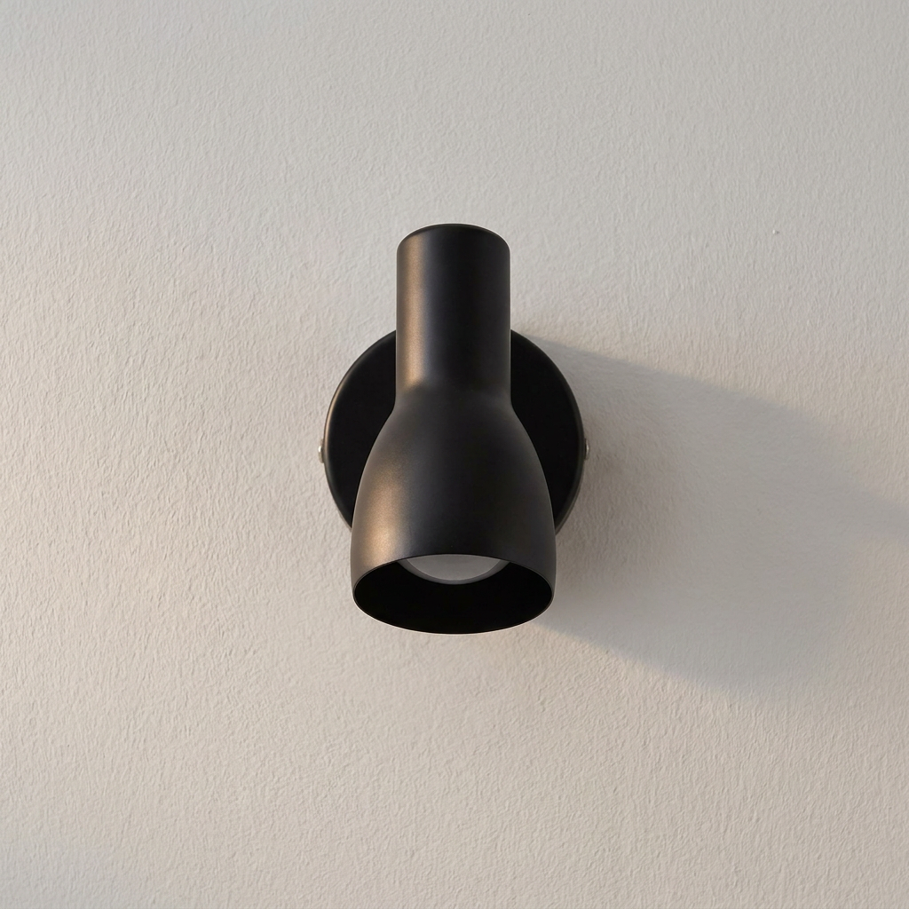 Applique murale Acier Noir E14 | Picardo — eteinte en situation