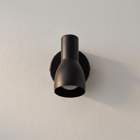 Applique murale Acier Noir E14 | Picardo — eteinte en situation