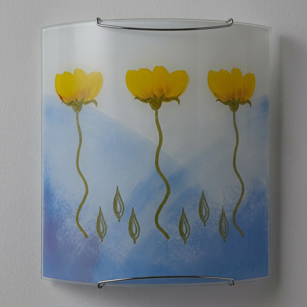 Applique murale Acier Verre Multicolour | Anemon — eteinte en situation
