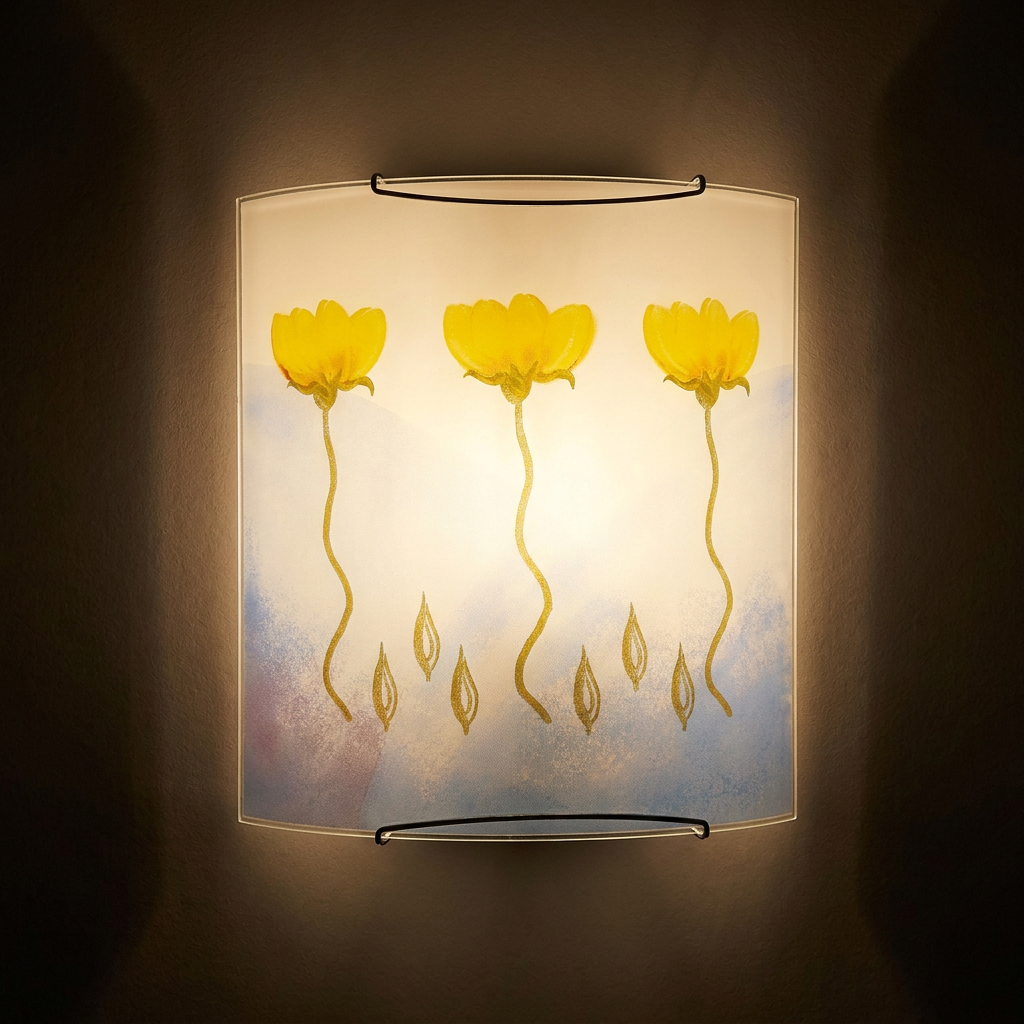 Applique murale Acier Verre Multicolour | Anemon — ambiance tamisee