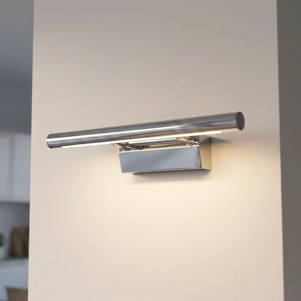 Applique murale LED Acier Chromé | Forte — allumee en situation