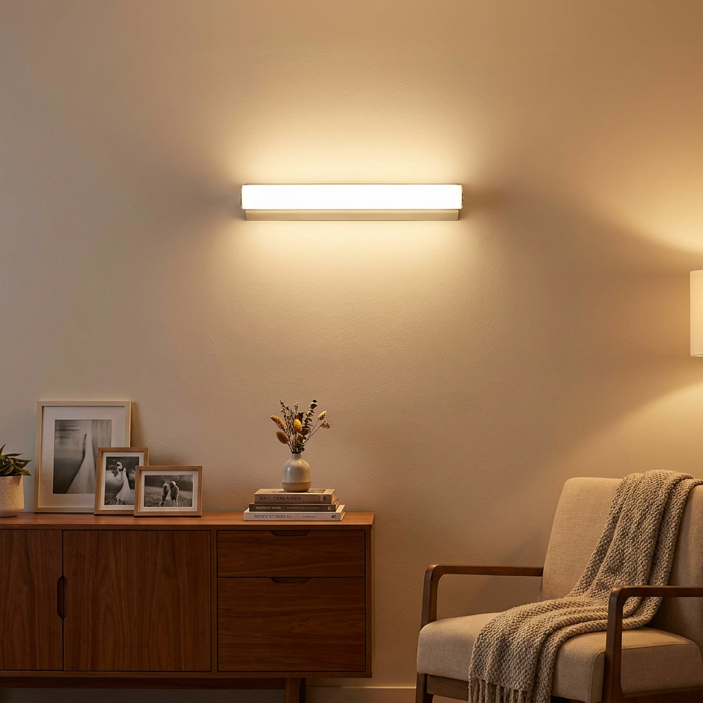 Applique murale LED Acier Composite Chromé Blanc | Daphne — vue principale