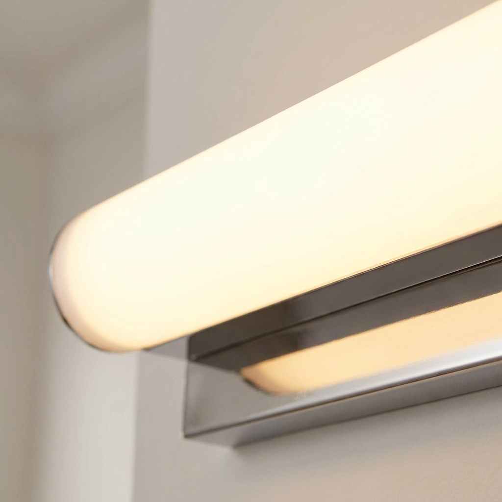 Applique murale LED Acier Composite Chromé Blanc | Daphne — detail de la lumiere