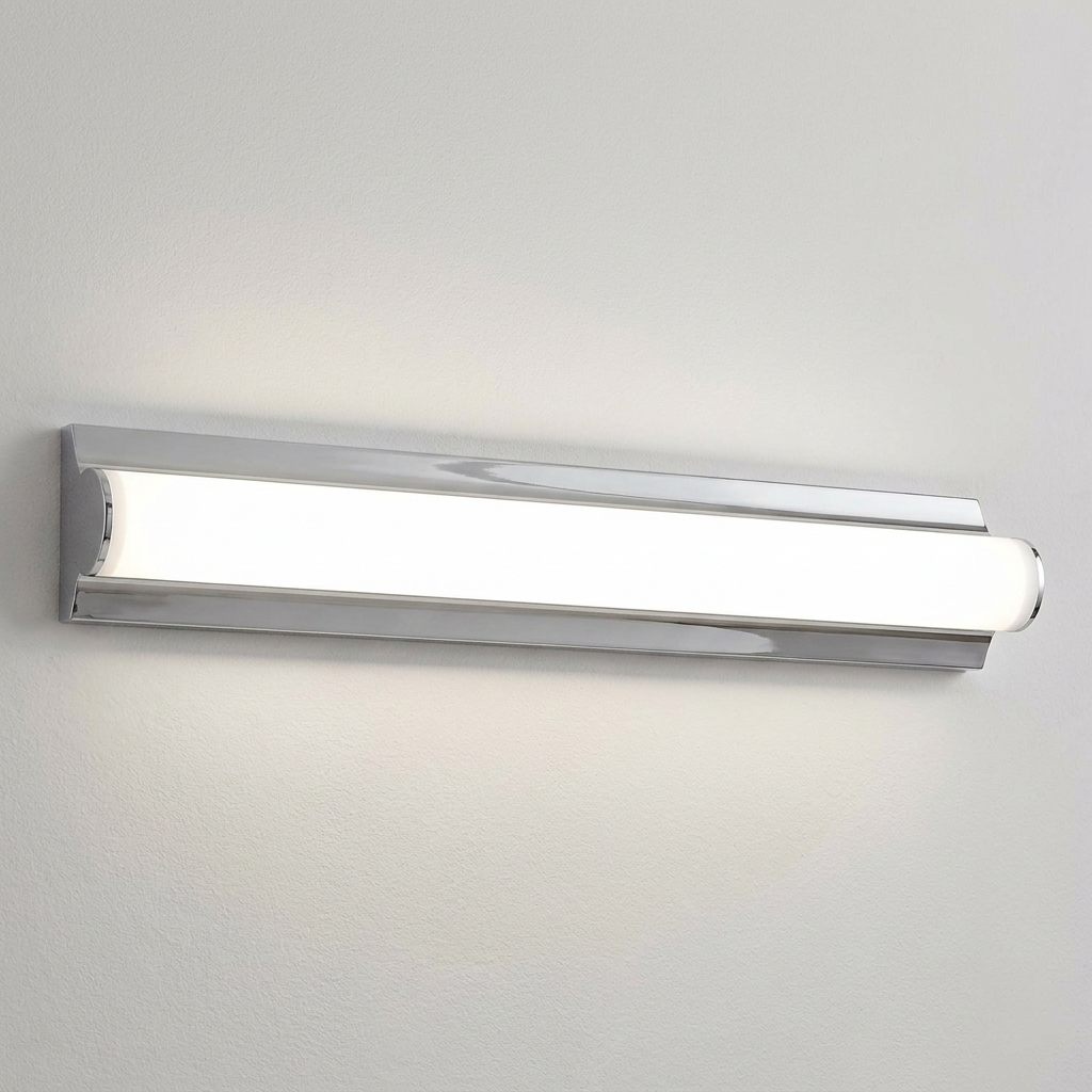 Applique murale LED Acier Composite Chromé Blanc | Daphne — gros plan