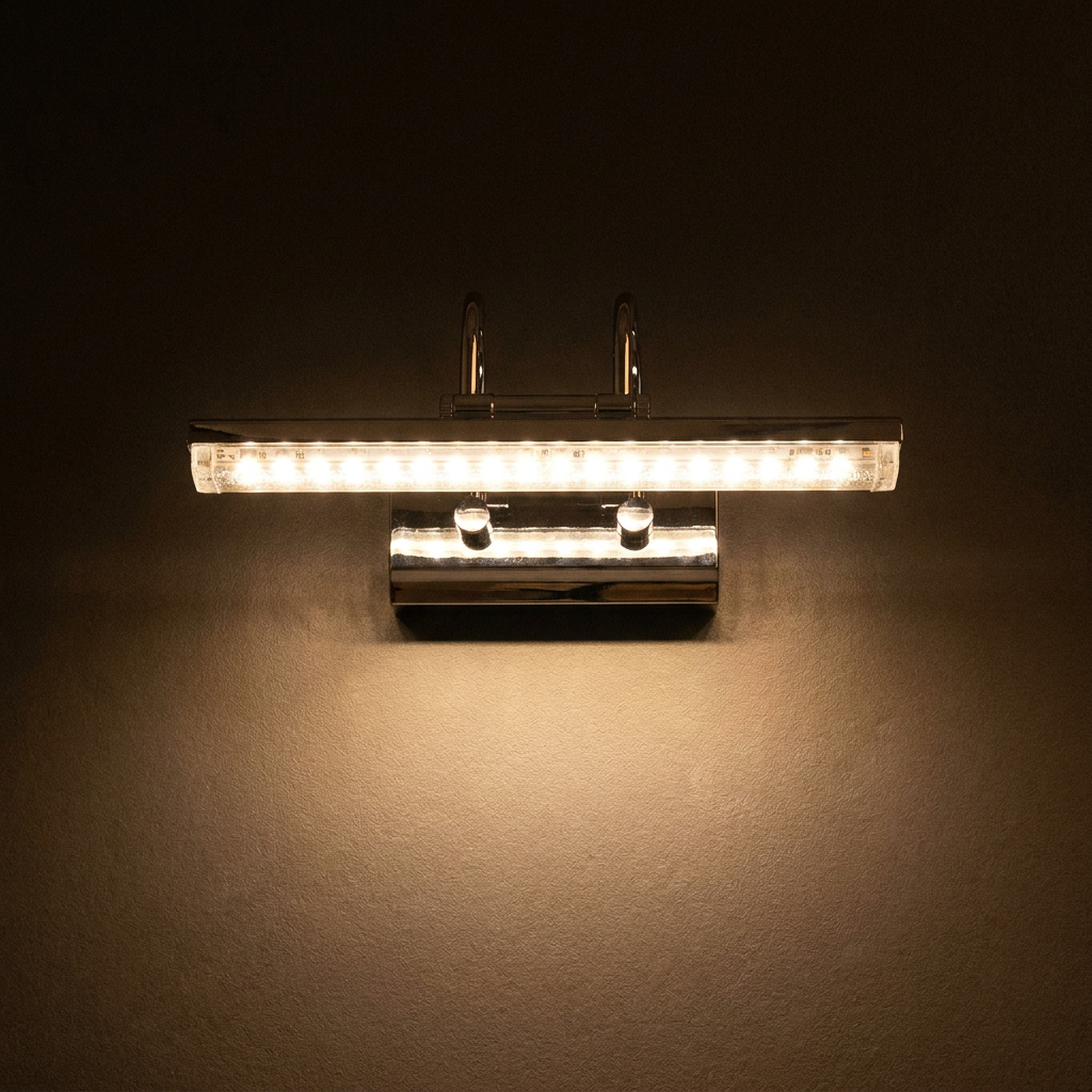 Applique murale LED Acier Composite Chromé | Gizel — ambiance tamisee