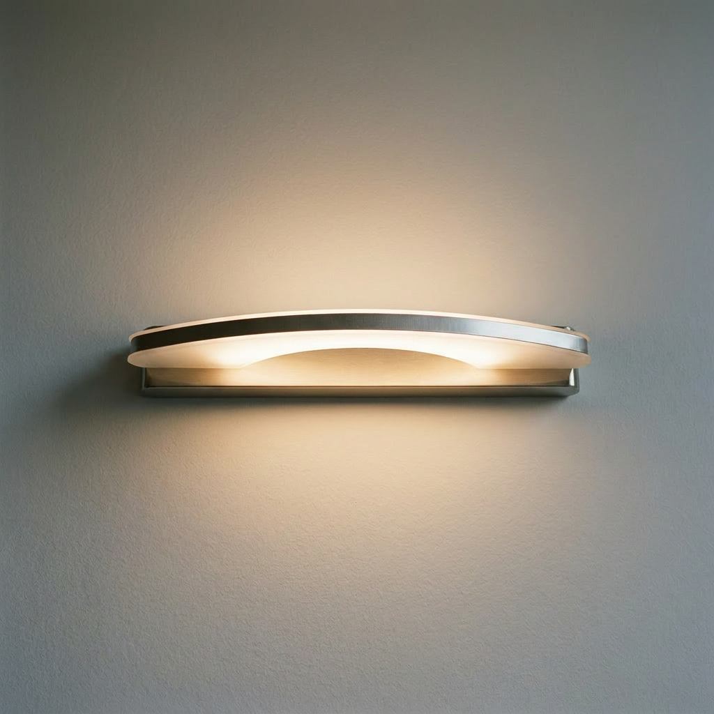 Applique murale LED Acier Composite Chromé | Nike — allumee en situation