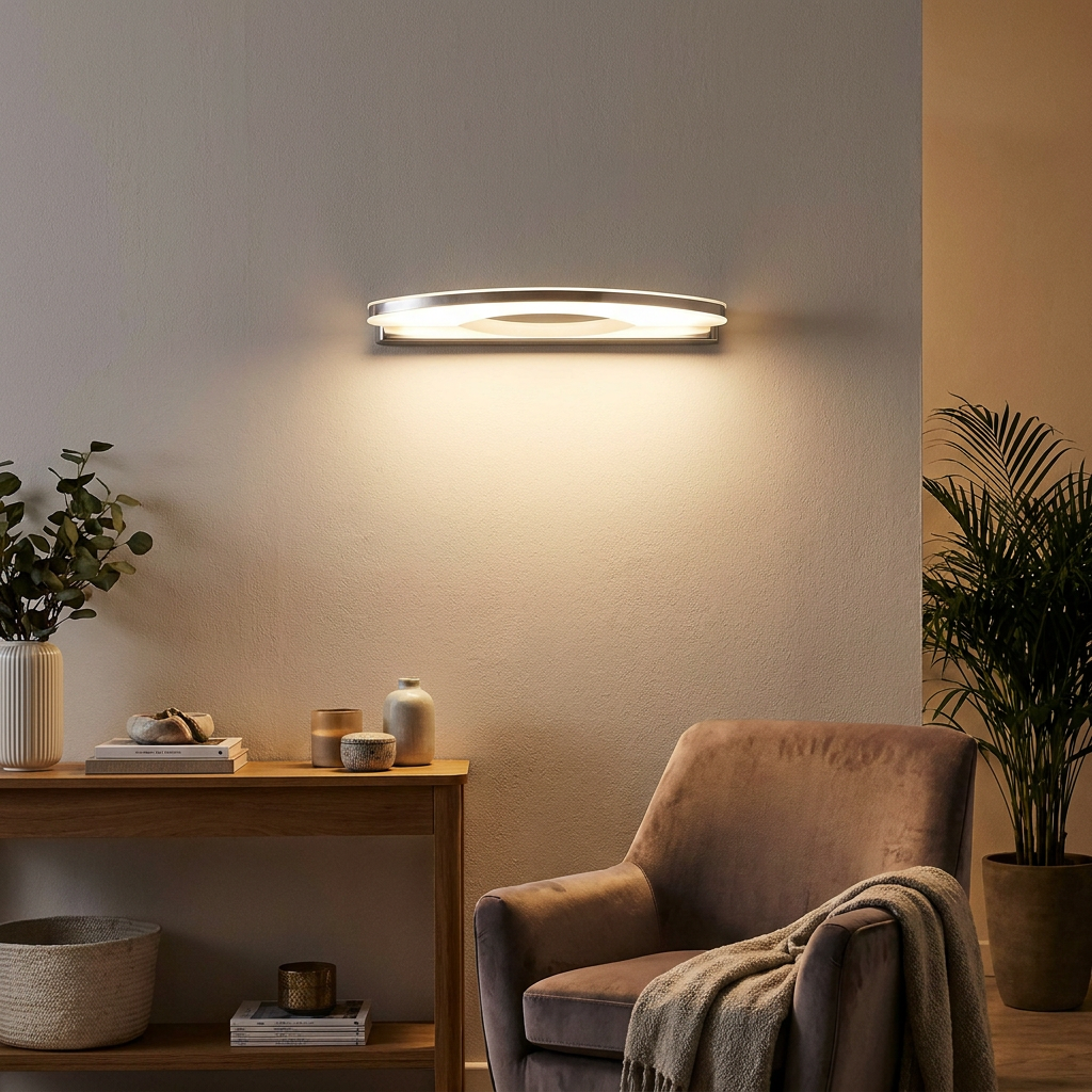 Applique murale LED Acier Composite Chromé | Nike — vue principale
