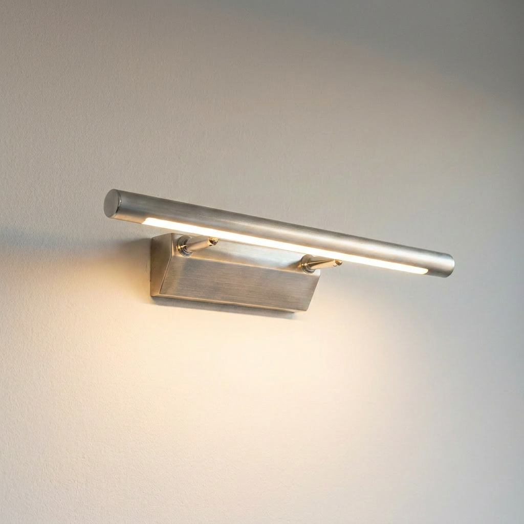 Applique murale LED Acier Satiné | Forte — allumee en situation