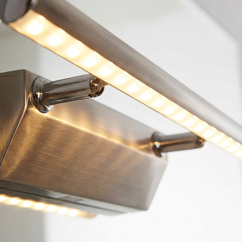 Applique murale LED Acier Satiné | Forte — detail de la lumiere