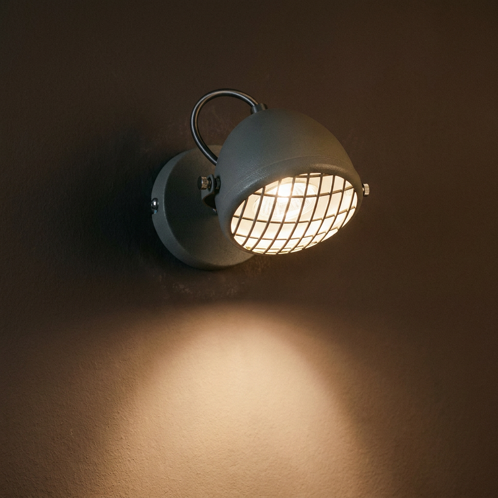 Applique murale Métal Gris GU10 | Pent — ambiance tamisee