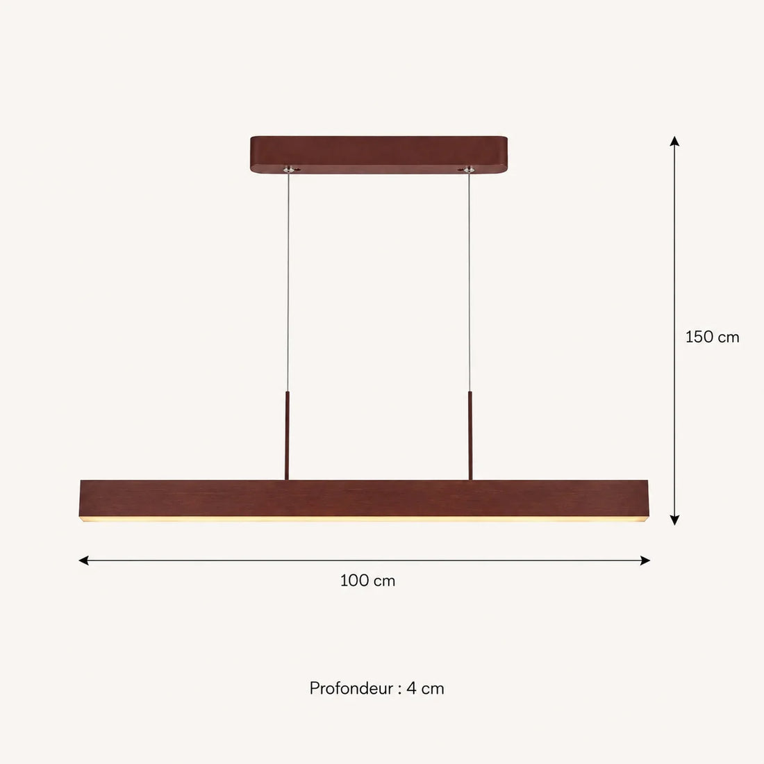 Suspension Linéaire LED Métal Bronze · Bromo · photo 6