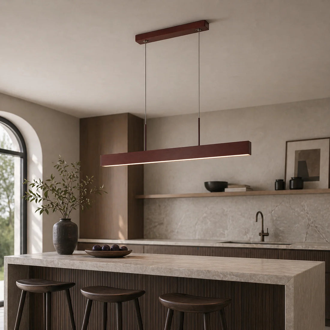 Suspension Linéaire LED Métal Bronze · Bromo · photo 2