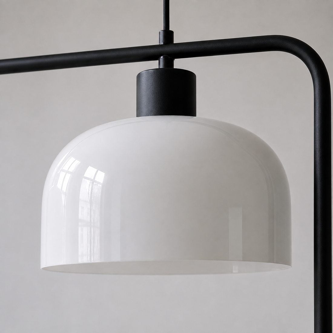 Suspension Barre 3 Lampes en Métal Noir & Blanc - Kubo