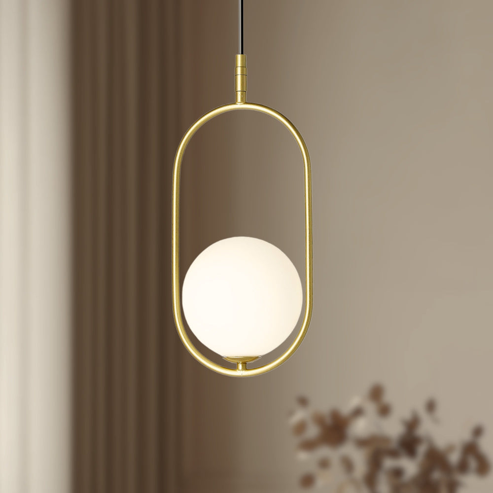Suspension Métal Verre Laiton · Cordel