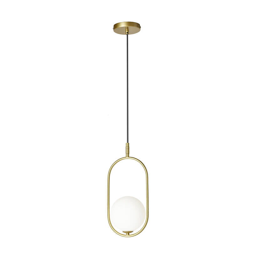 Suspension Métal Verre Laiton · Cordel · photo 3