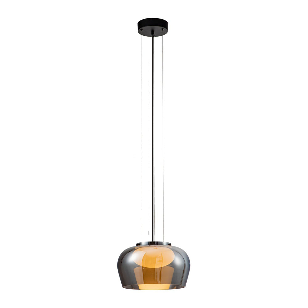 Suspension Insieme 35 — Verre fumé, noir & chrome, GX53 · photo 5