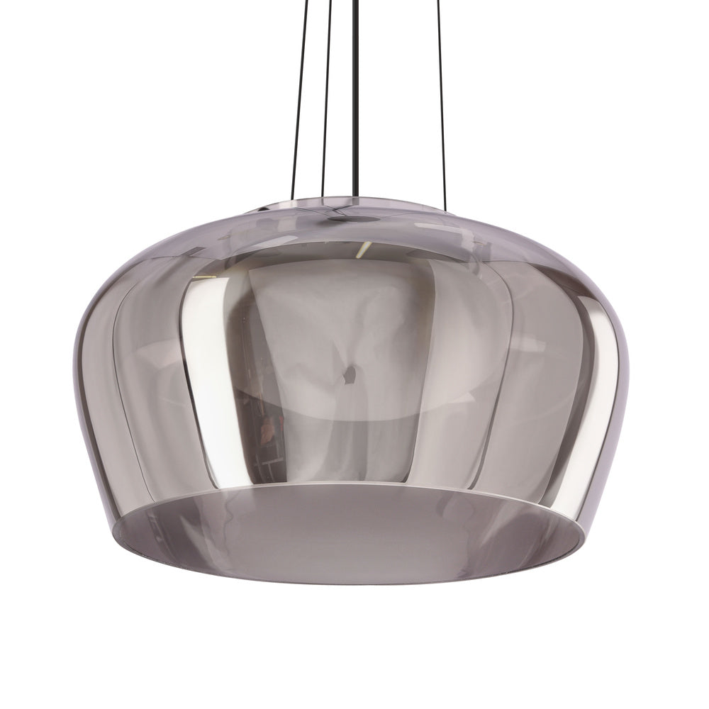 Suspension Insieme 35 — Verre fumé, noir & chrome, GX53 · photo 3