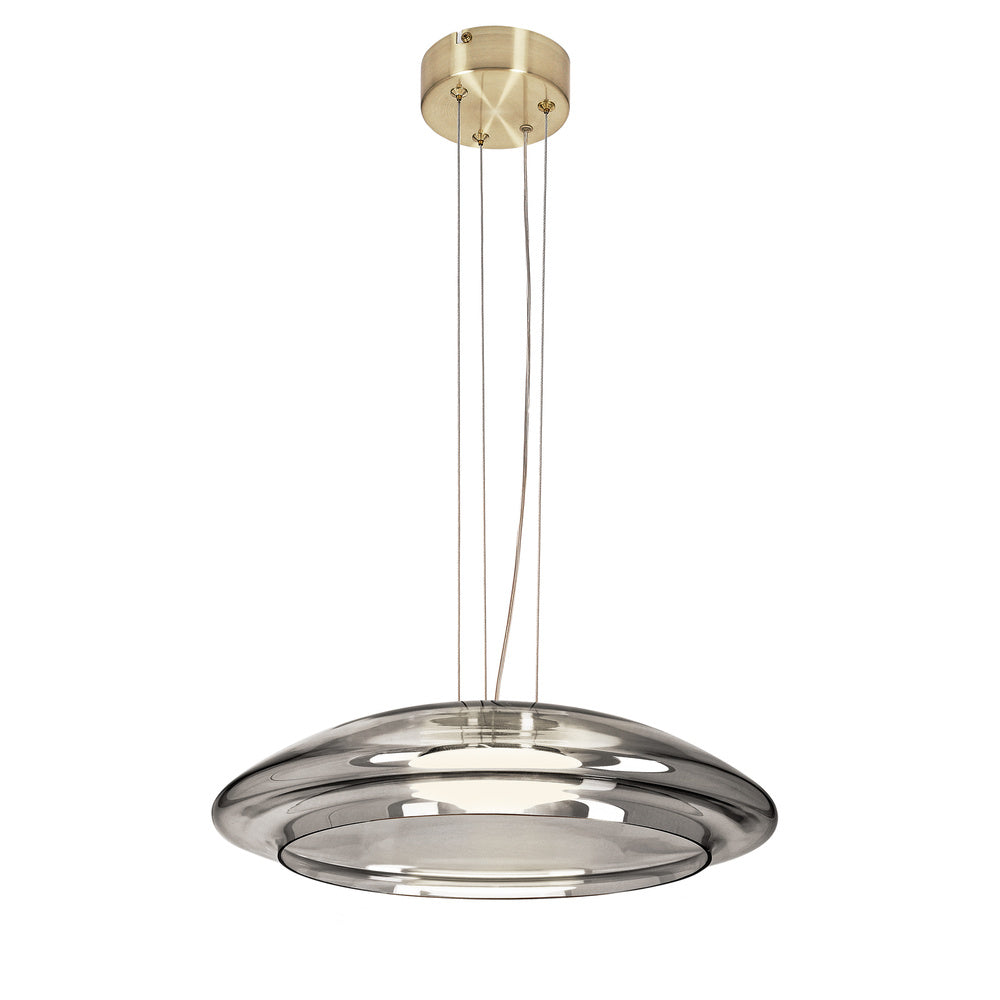Suspension Ombre 42 — Verre fumé & or satiné, GX53 · photo 6