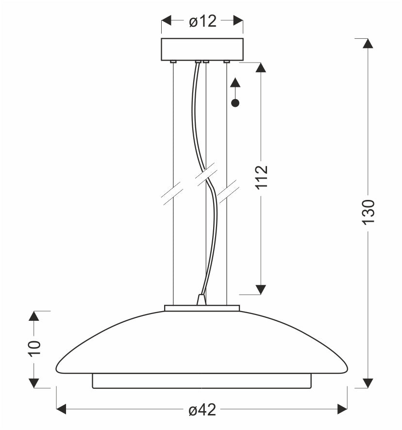 Suspension Ombre 42 — Verre fumé & or satiné, GX53 · photo 7