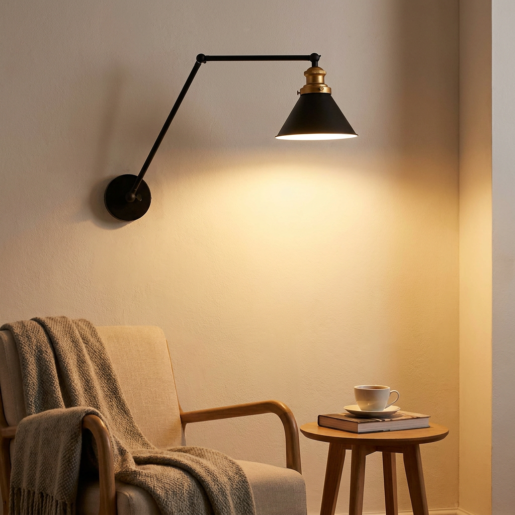 Applique murale Acier Noir Doré Fundo — vue principale