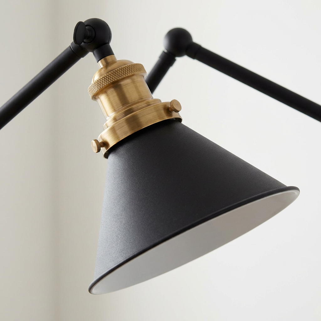 Applique murale Acier Noir Doré Fundo — détail de la matière