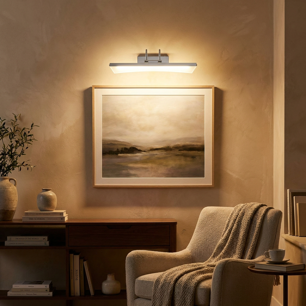 Applique murale LED Acier Composite Chromé Glory — vue principale