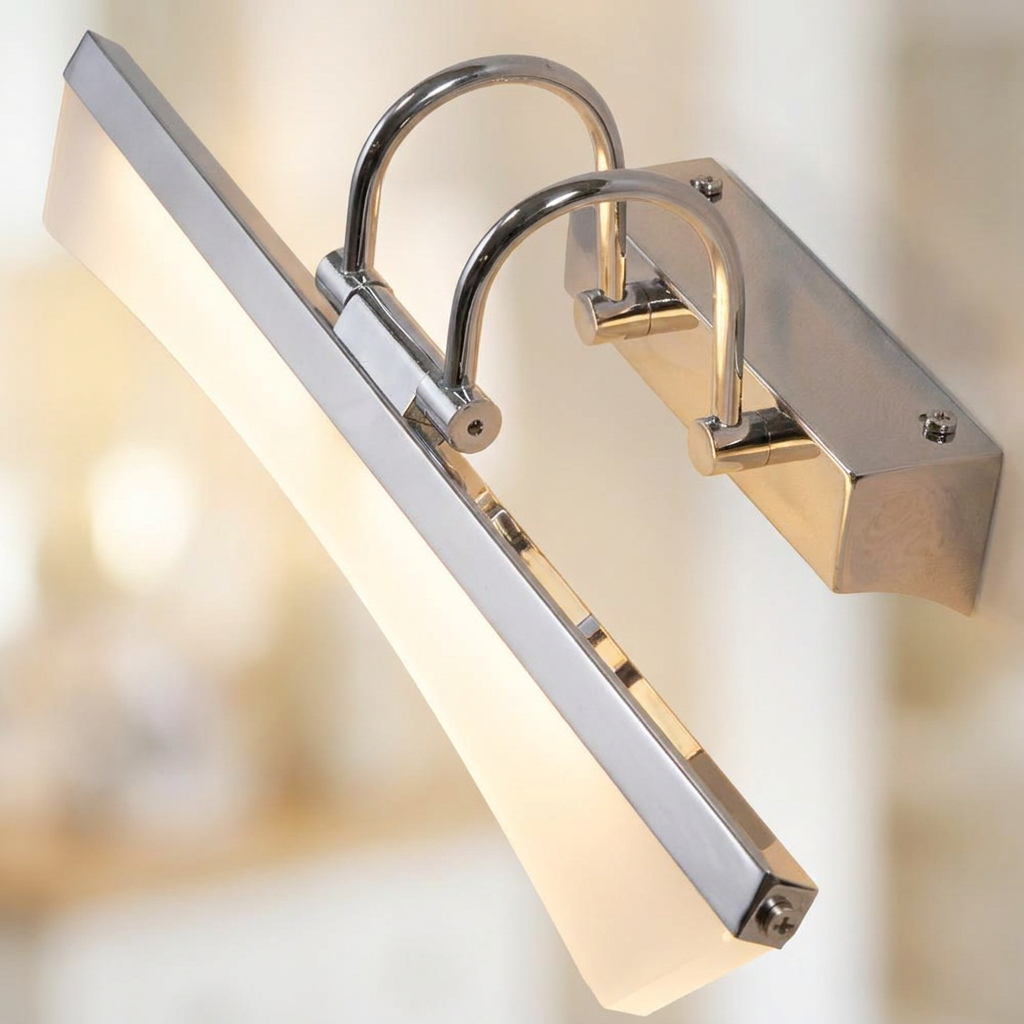 Applique murale LED Acier Composite Chromé Glory — détail de la lumière