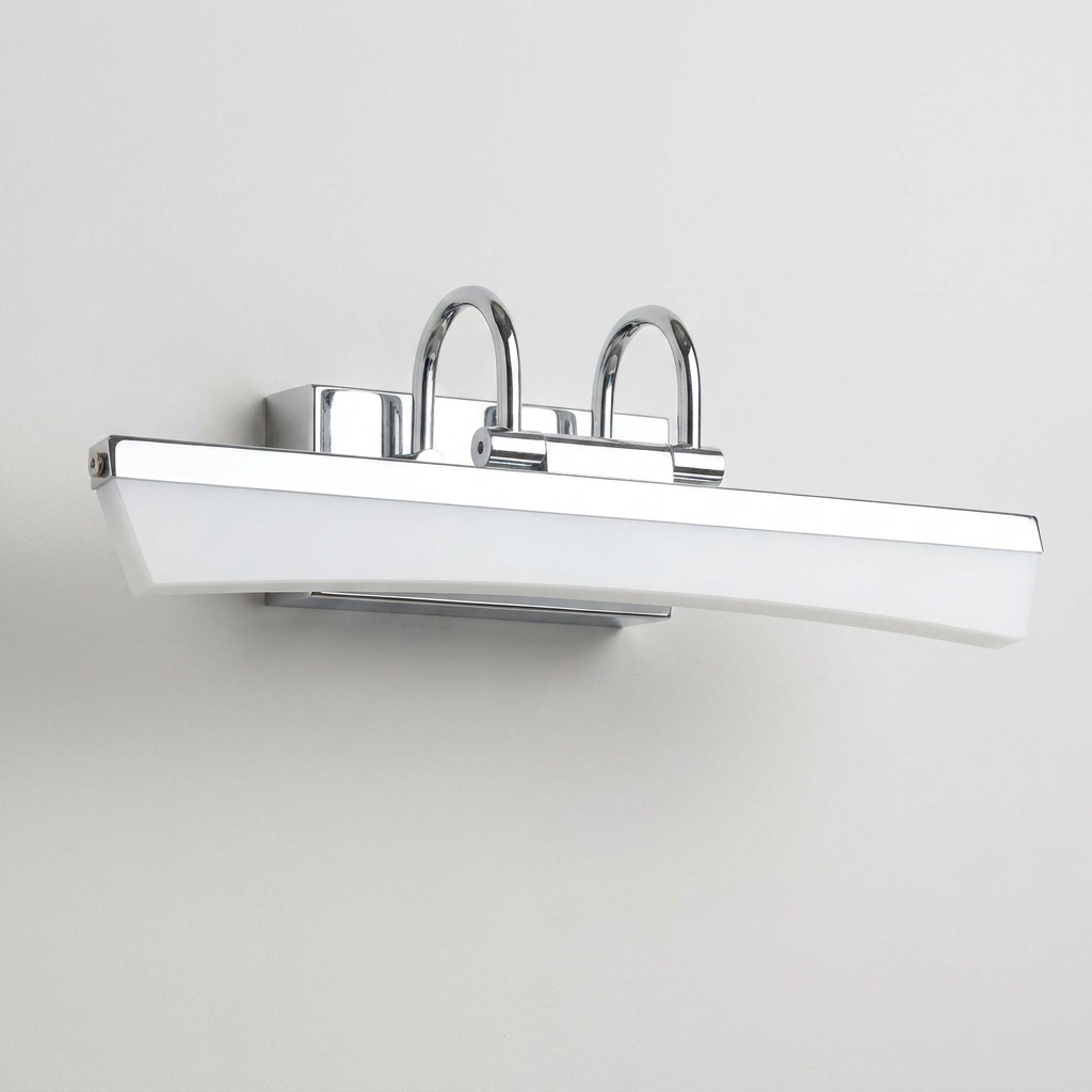 Applique murale LED Acier Composite Chromé Glory — gros plan