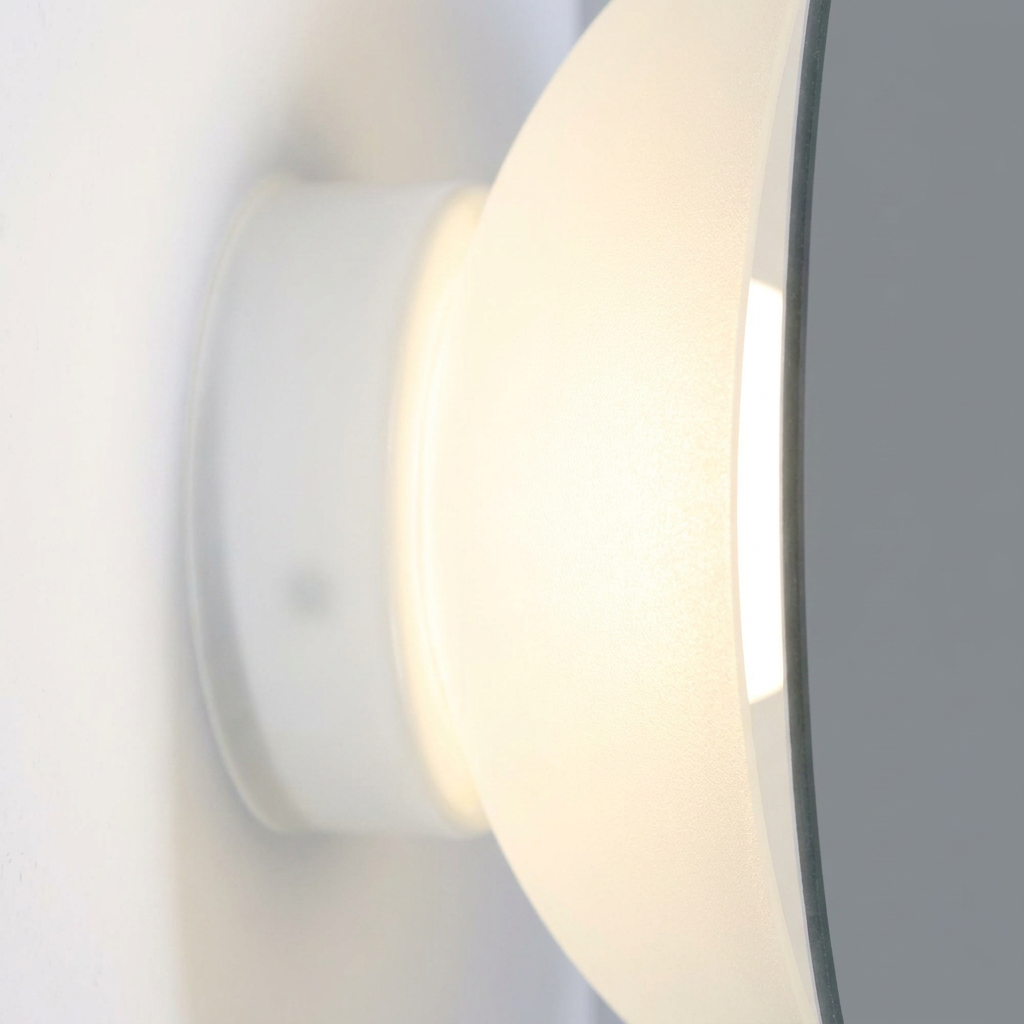 Applique murale LED métal gris Holar — détail de la lumière