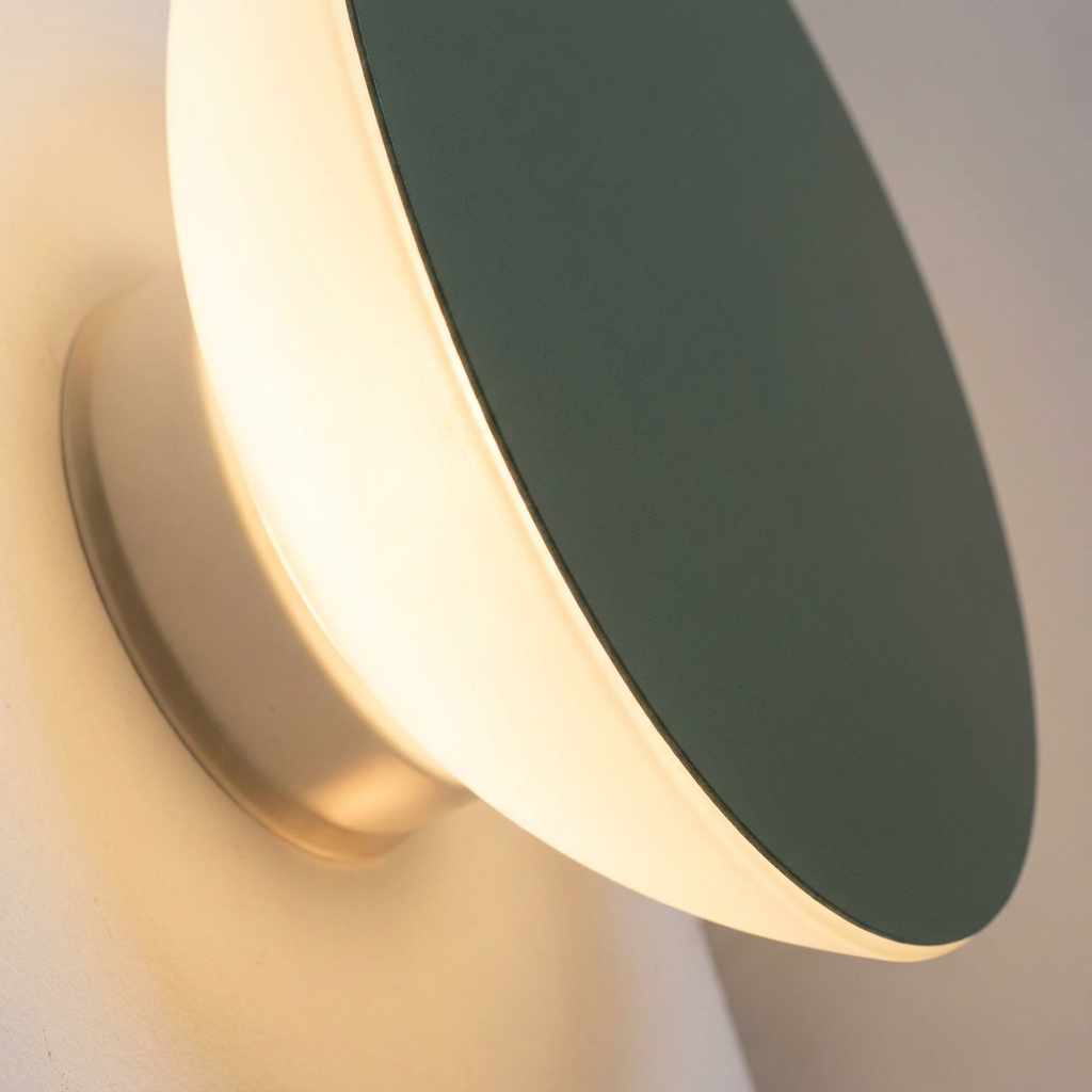 Applique murale Holar vert, gros plan lumière