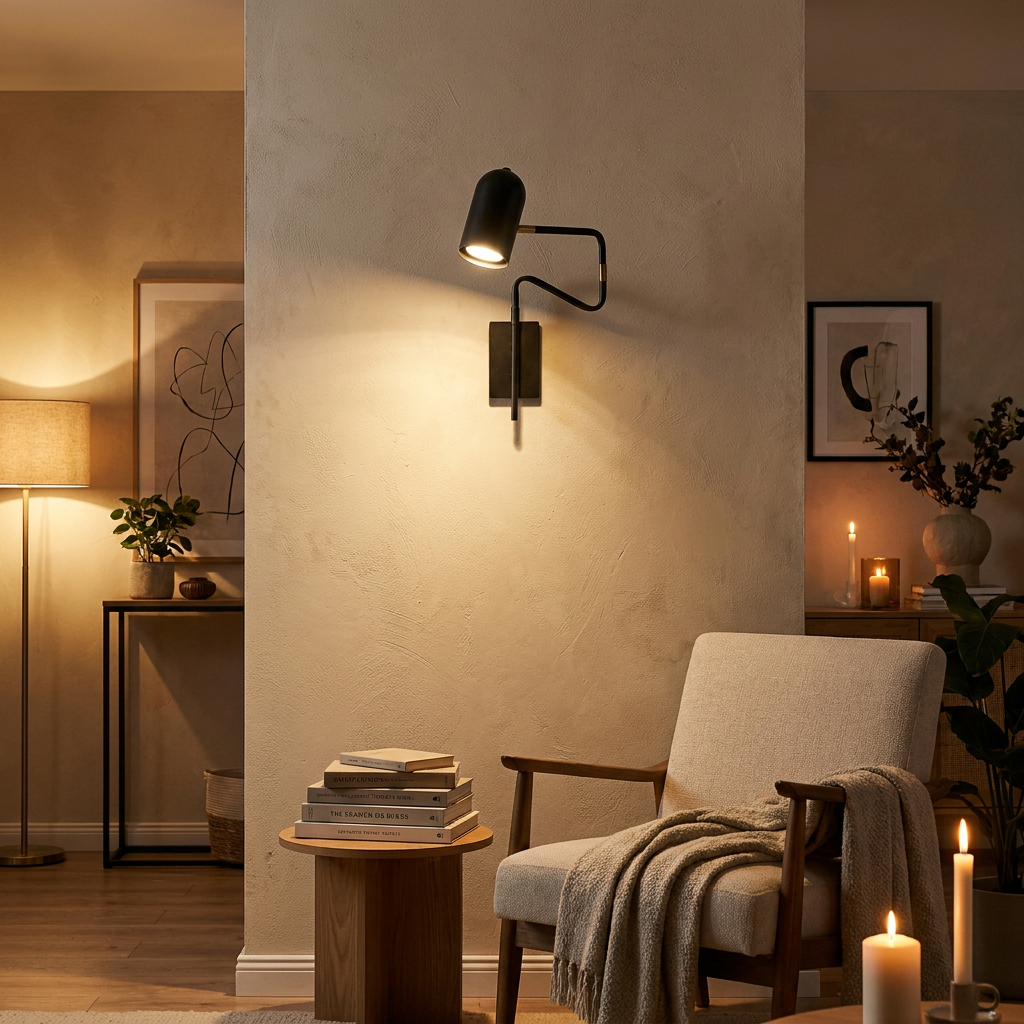 Applique murale acier noir GU10 Hosti — vue principale