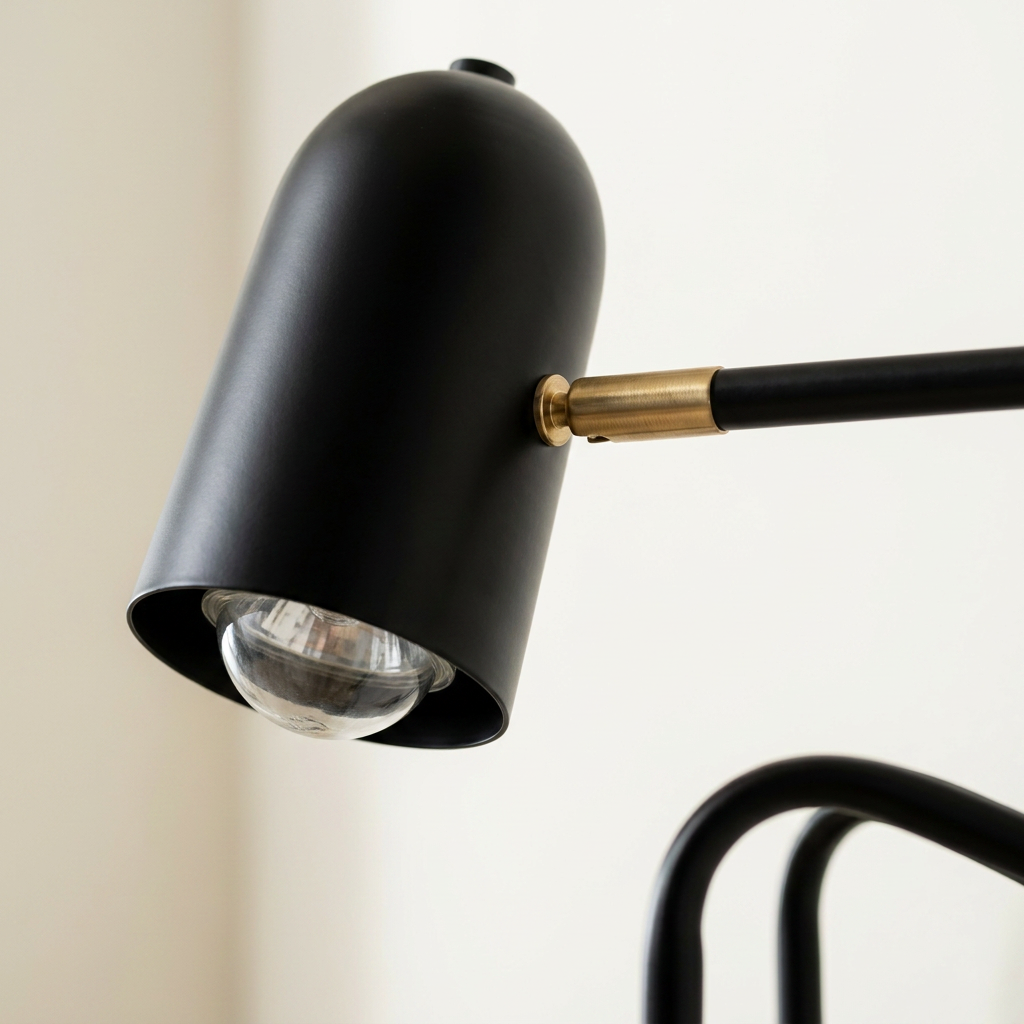 Applique murale acier noir GU10 Hosti — détail de la matière