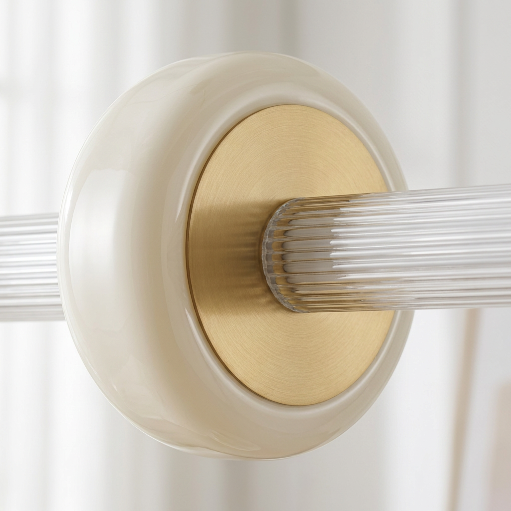 Suspension LED Linéaire Dorée en Laiton Brossé - Aurea