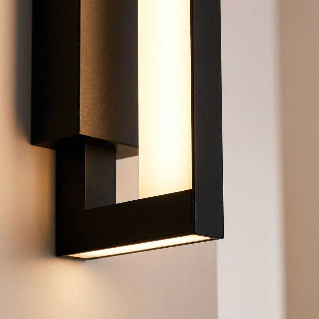 Applique murale Applique LED noir, gros plan lumière